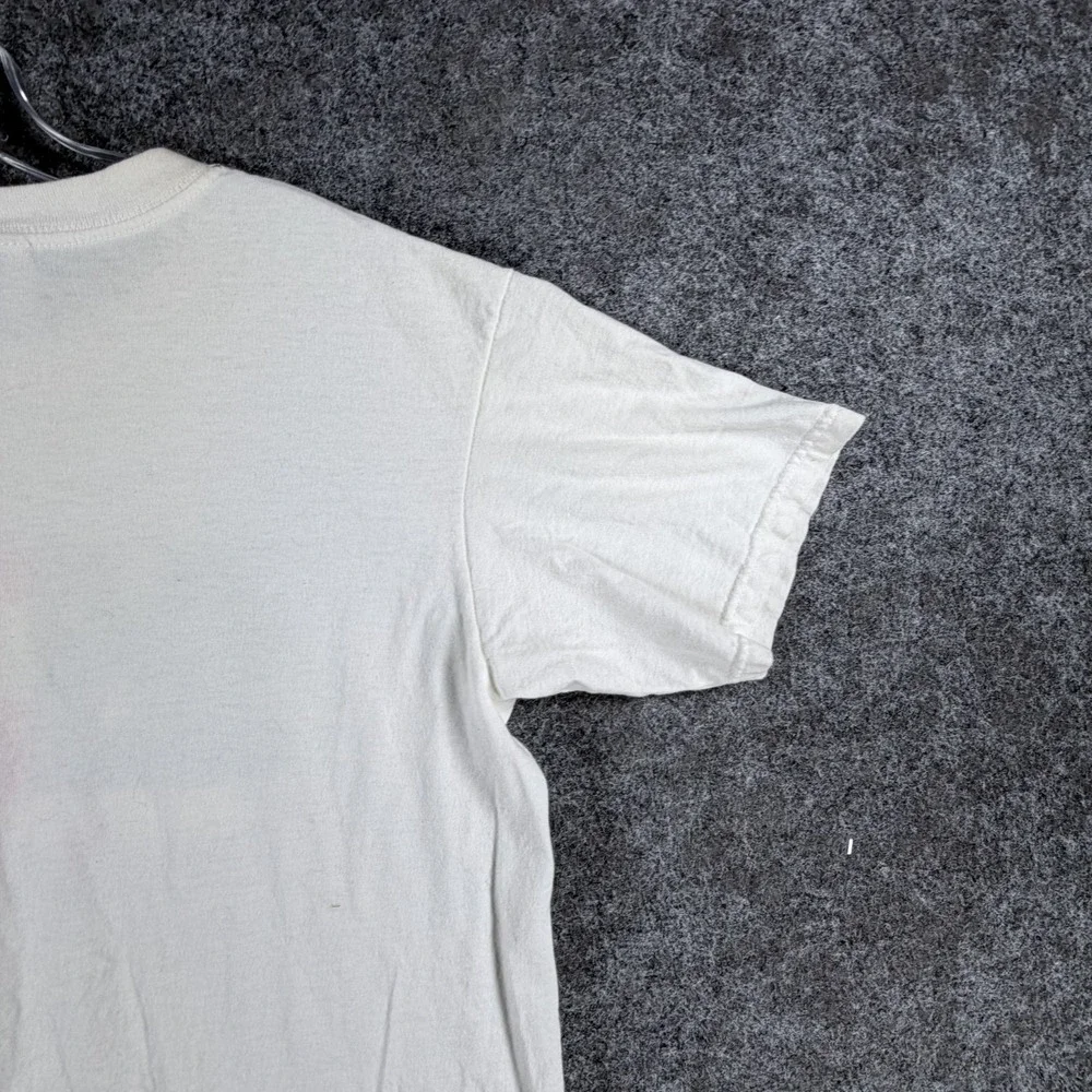 Vintage Anvil‎ Land of Liberty T-Shirt Mens M White Pre-Shrunk USA American Flag